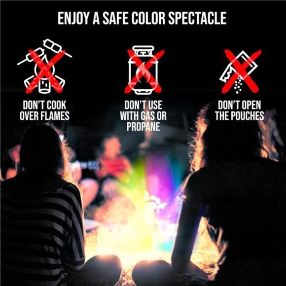 Fire Dazzle Fire Color Changing Packets for Fire Pit 25 Pack Fire Color Packet - Picture 7 of 8